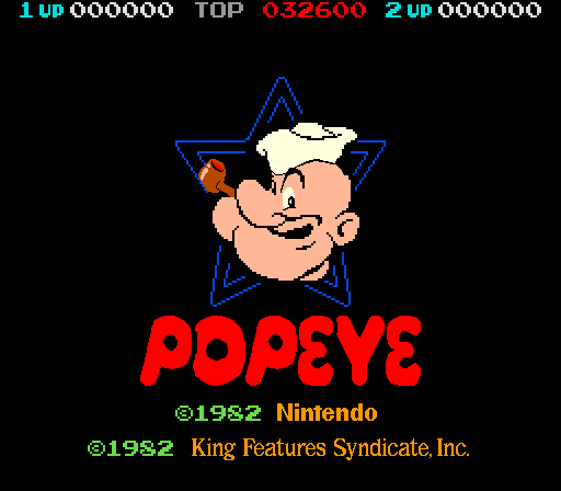 Popeye (revision D not protected) Title Screen